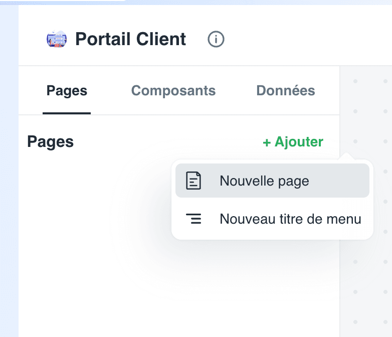 Miniature du tutoriel Créer une page d'application et organiser le menu