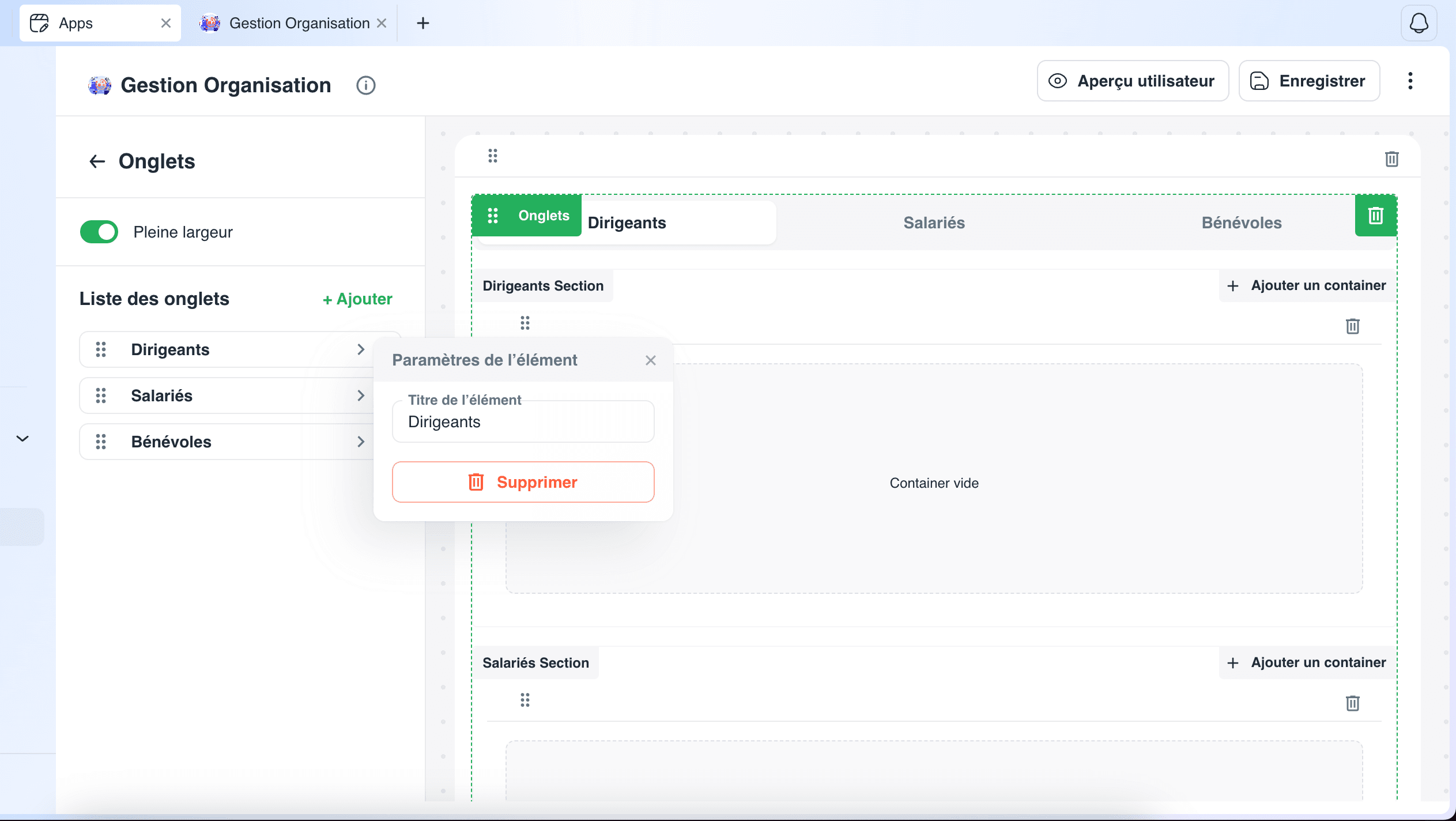 Miniature du tutoriel Organiser une page avec des onglets