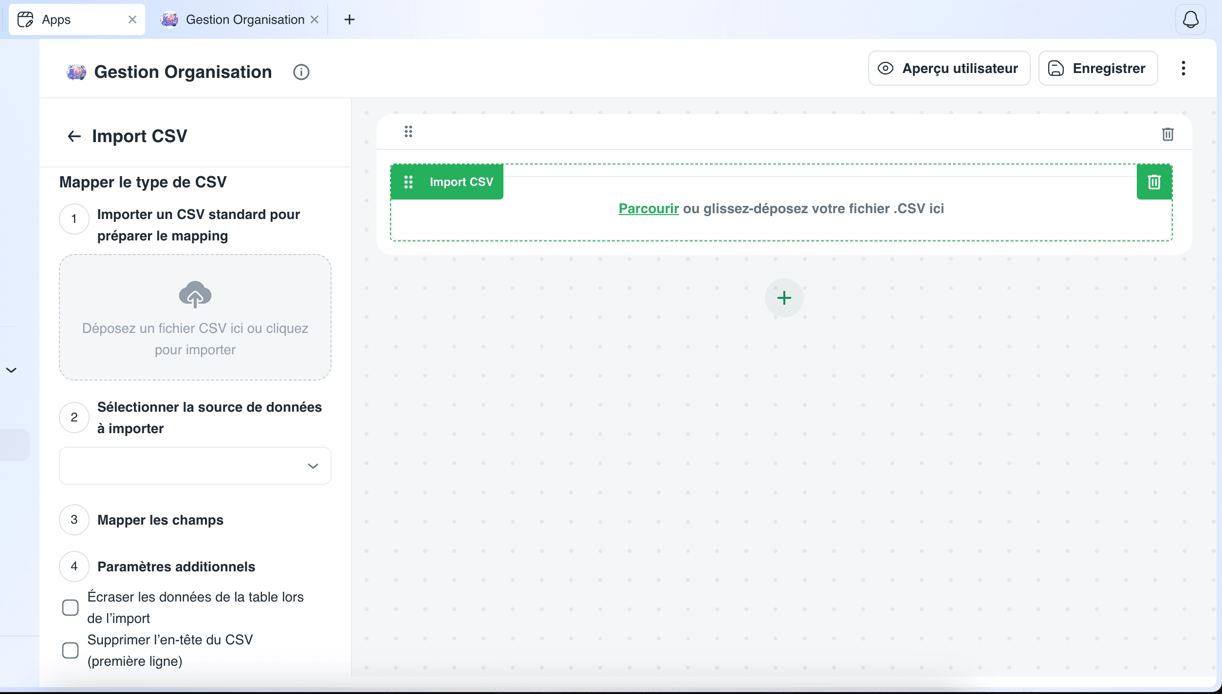 Miniature du tutoriel Permettre à vos utilisateurs d'importer un CSV depuis une page