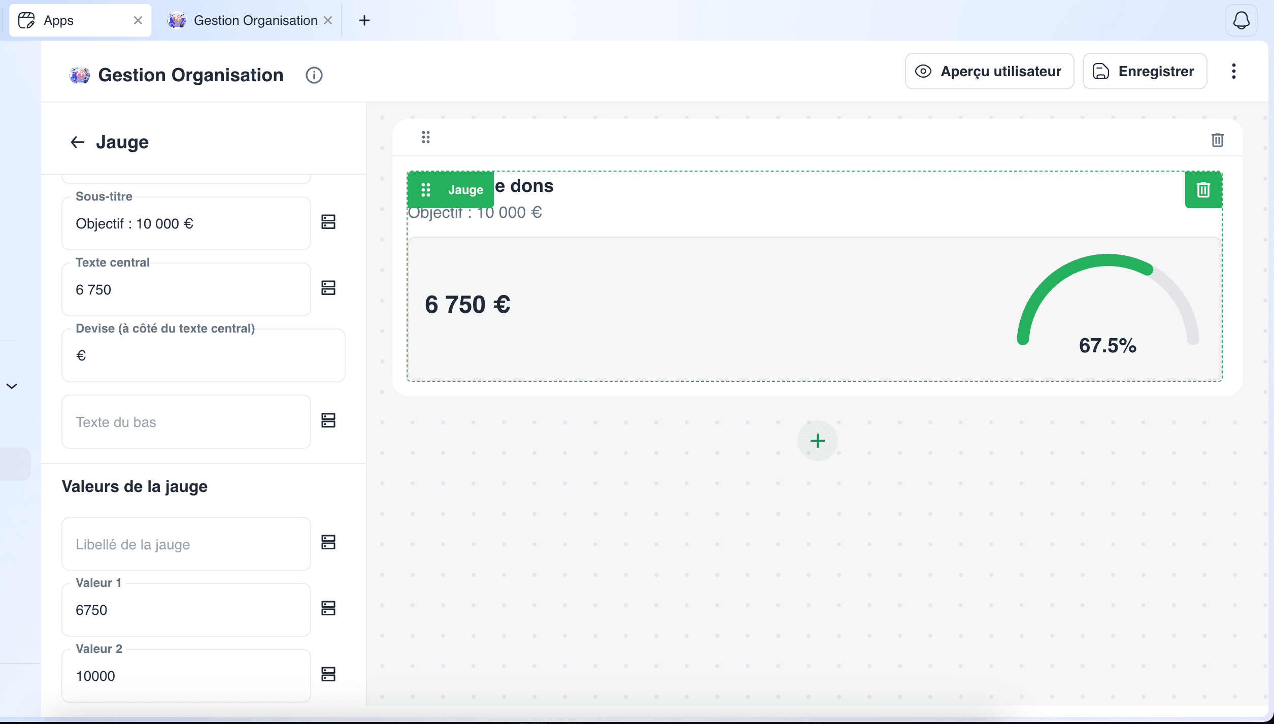 Miniature du tutoriel Ajouter une jauge pour visualiser une valeur clé