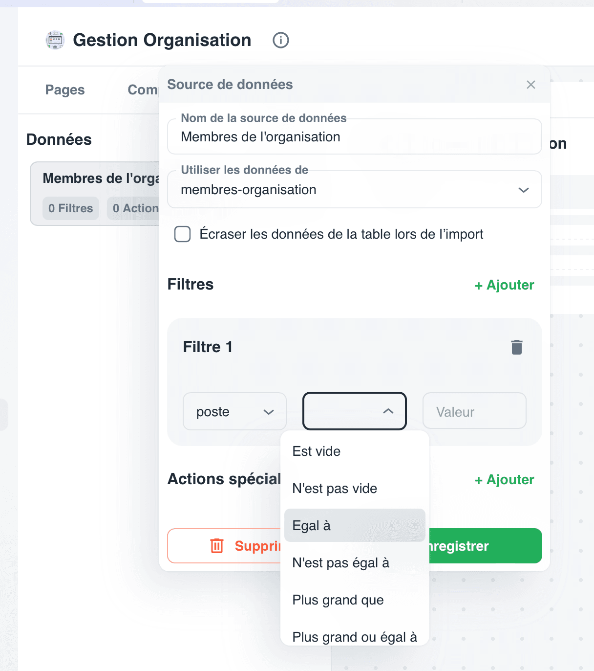 Miniature du tutoriel Filtrer les données affichées dans un composant