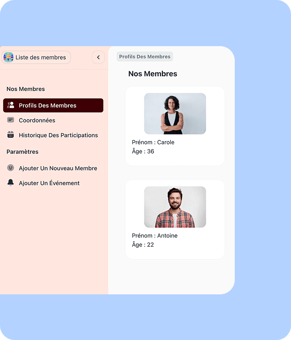 Gestion des membres et adhérents